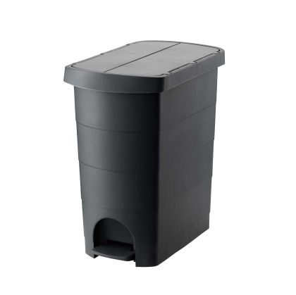 Кош за отпадъци Planet Pelican Slim, с педал, 9 L, черен