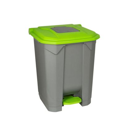 Кош Planet с разделение, с педал, 30 L, сив/зелен, 445 x 405 x 425 cm