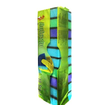 Домакинска гъба Antesto, без канал, 9 x 6 x 3 cm, 10 броя