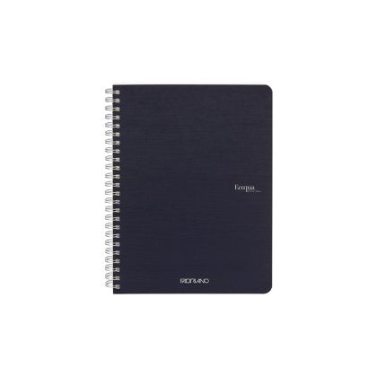 Fabriano Тетрадка Ecoqua, A4, картонена корица, със спирала, 70 листа, тъмносиня