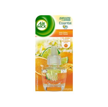 Пълнител за електрически ароматизатор Air Wick, против тютюнев дим, 19 ml
