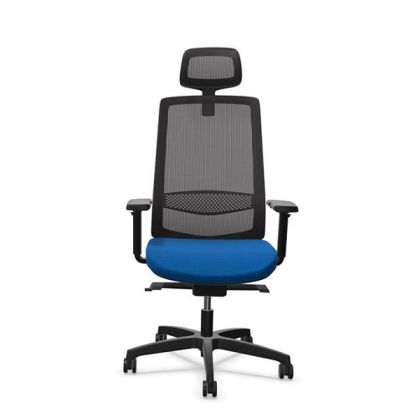 Ергономичен стол Rim Victory VI 1401, Synchronous ST2 механизъм, до 120 kg, син, сглобена мостра