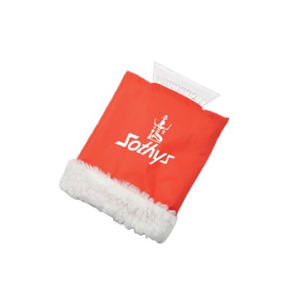 Стъргалка за лед Office 1 Scraper, с ръкавица, червена