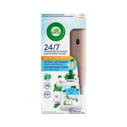 Ароматизатор Air Wick Active Fresh, с включен пълнител, свеж памук, 228 ml