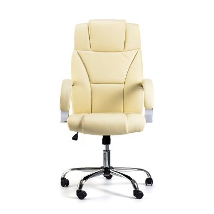 Директорски стол Aida, екокожа, Tilt механизъм, до 130 kg, кремав