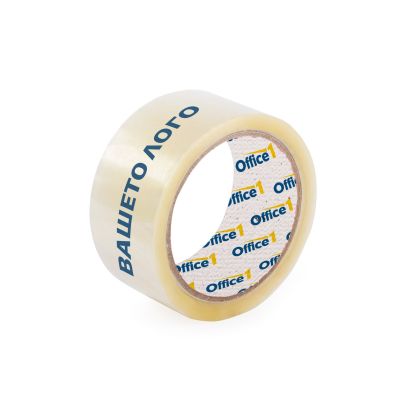 Тиксо, опаковъчно, 48 mm x 66 m, безцветно, с два цвята печат