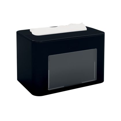 Диспенсър за салфетки Papernet Premium, на пачка, черен, 13.3 х 20 х 12.6 cm