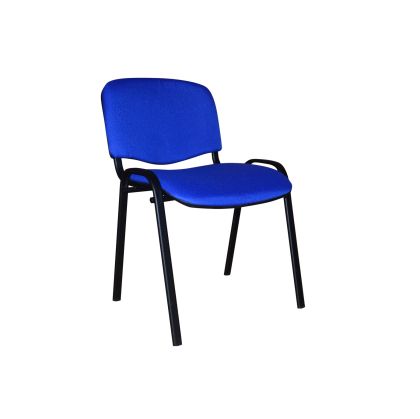 Посетителски стол ISO Black, текстил, метална основа, до 120 kg, син