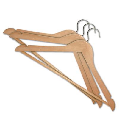 Закачалка за дрехи York, дървена, 3 броя, 46 х 24.9 х 1.3 cm