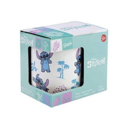 Stor Чаша Stitch Leaves Pattern, керамична, 325 ml