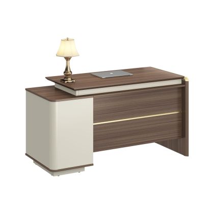 Бюро RFG Lisabon, с контейнер, 1400 х 600 х 760 mm, ПДЧ 25 mm, дъб и сиво