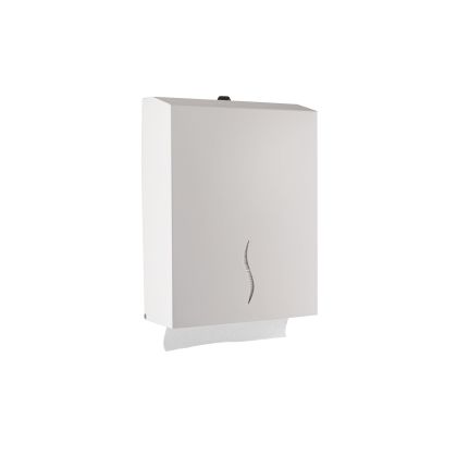 Диспенсър за кърпи за ръце Dayco, с V-сгъвка, 27 х 12 х 21 cm, бял, за 300 кърпи