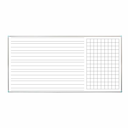 Office 1 Бяла дъска, магнитна, разчертана, 120 x 240 cm