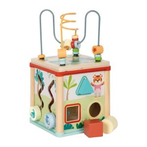 Small Foot Куб Джунгла, дидактичен, дървен, 15 х 15 х 29.5 cm