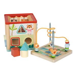 Small Foot Куб Джунгла, дидактичен, дървен, 15 х 15 х 29.5 cm