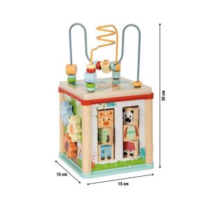 Small Foot Куб Джунгла, дидактичен, дървен, 15 х 15 х 29.5 cm