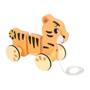 Small Foot Тигър Сафари, за дърпане, дървен