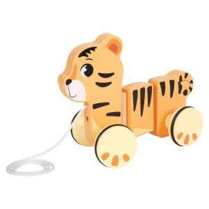 Small Foot Тигър Сафари, за дърпане, дървен