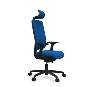 Ергономичен стол Rim Flexi FX 1114, текстил, Synchronous ST1 механизъм, до 120 kg, син, сглобена мостра