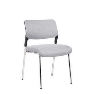 Посетителски стол RFG Evo 4L M, текстил, метална основа, до 120 kg, сив, 5 броя в комплект