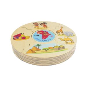 Beleduc Пъзел Континенти, дървен