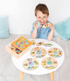 Beleduc Пъзел Континенти, дървен