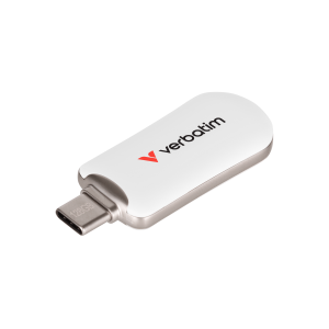 Verbatim USB флаш памет Plectra, 128 GB, USB Type-C 3.2, бяла
