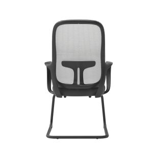 Посетителски стол RFG Mojito M, дамаска и меш, метална основа, до 120 kg, сиво-черен