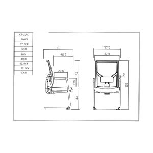 Посетителски стол RFG Snow M, дамаска и меш, до 120 kg, зелена седалка, зелена облегалка, 2 броя в комплект
