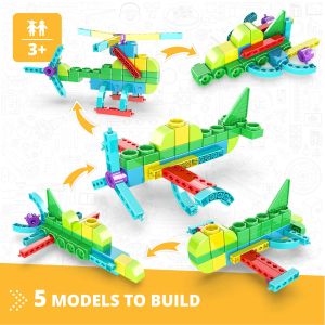 Engino Конструктор Steamlabs Junior - Научи за самолетите