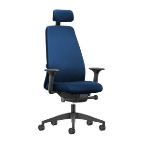 Ергономичен стол Interstuhl Every EV119, текстил, Synchronous механизъм, полиамидна основа, тъмносин