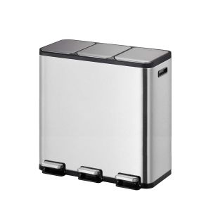 Кош за отпадъци Eko Ecocasa II, за разделно събиране, с педал, 15+15+15 L