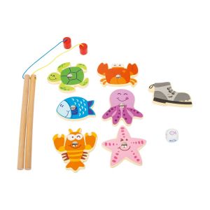 Small Foot Игра риболов за пътуване, в текстилна торбичка