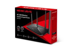 Mercusys Рутер AC12G, безжичен, 4 антени, 2.4/5 GHz, черен