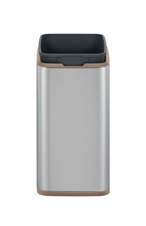 Кош за отпадъци Eko Laguna, без капак, 8 L, инокс, 23 х 18 х 35 cm