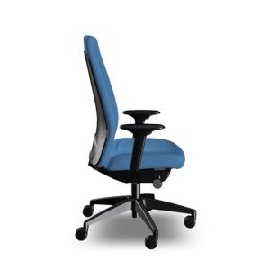 Ергономичен стол Interstuhl Every EV117, текстил, Synchronous механизъм, полиамидна основа, светлосин