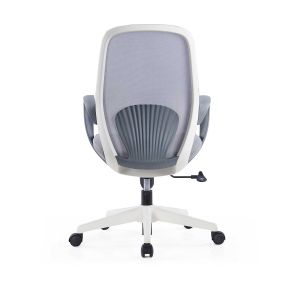 Офис стол RFG Egg W, дамаска и меш, полиамидна основа, до 130 kg, сив