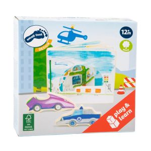 Small Foot Книжка Полиция, интерактивна, дървена