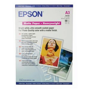 Epson Фото хартия Matte Paper S041261, A3, 167 g/m2, 50 листа