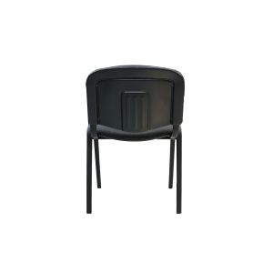 Посетителски стол ISO Black, текстил, метална основа, до 120 kg, тъмносив