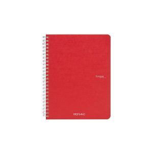 Fabriano Тетрадка Ecoqua, A4, картонена корица, със спирала, 70 листа, малина