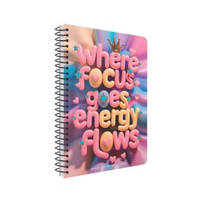 Gipta Тетрадка Nothing, 17 х 24 cm, бяла хартия, на квадратчета, картонена корица, 80 листа