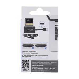 TNB Четец за карти, универсален, USB 2.0, черен