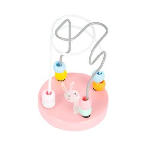 Small Foot Играчка с лабиринт Заек, дървена, с мъниста