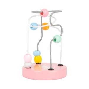 Small Foot Играчка с лабиринт Заек, дървена, с мъниста