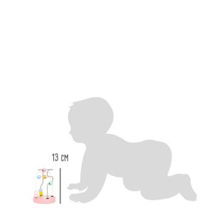 Small Foot Играчка с лабиринт Заек, дървена, с мъниста