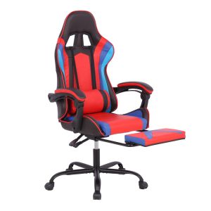 Геймърски стол RFG Max Game, екокожа, Multi-function механизъм, метална основа, до 150 kg, черно-червен