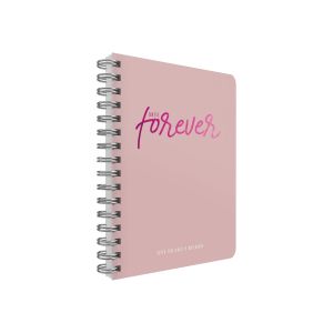 Gipta Тетрадка Until, 17 х 24 cm, кремава хартия, широки редове, твърда корица, със спирала, 120 листа