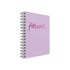 Gipta Тетрадка Until, 17 х 24 cm, кремава хартия, широки редове, твърда корица, със спирала, 120 листа