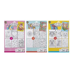 Moxy Рисуване по номера, асорти, А4, с 6 молива, 6 листа, 48 броя